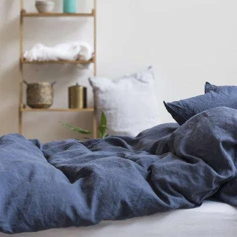 Linus uni, indigo, comforter cover 240x240 cm - lavie