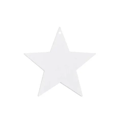Wooden Pendant Star White Set of 8 - Eulenschnitt 