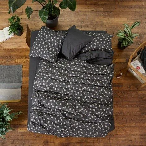 Ana comforter cover 160x210 cm anthracite, beige - lavie