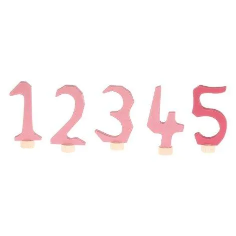 Number Plug Pink Set 1-5 - GRIMM'S