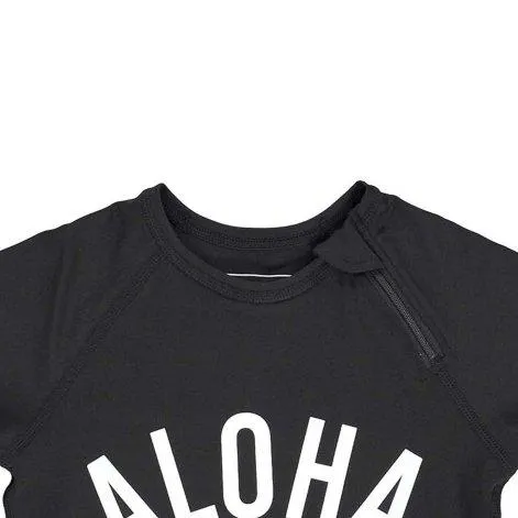 UV Protection Swim Shirt Aloha Black - Beach & Bandits