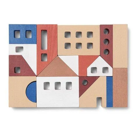 Cubes en bois Little Architect Dusty Brown - ferm LIVING