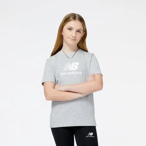 Y Essentials - T-shirt à logo superposé - gris athlétique - New Balance