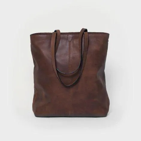 Tote Bag ZIP Dark Brown - Park Bags