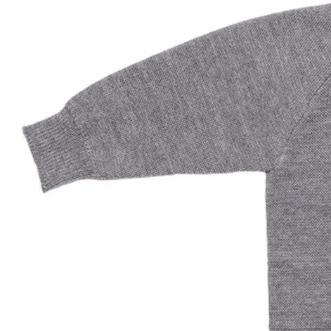 Baby wrap sweater gray melange - frilo swissmade