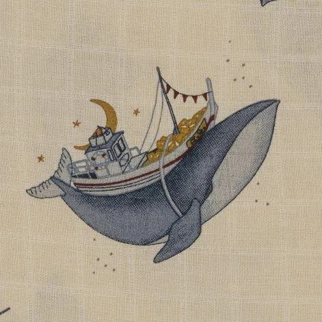 Cloth muslin set of 3 Whale Boat - Konges Sløjd
