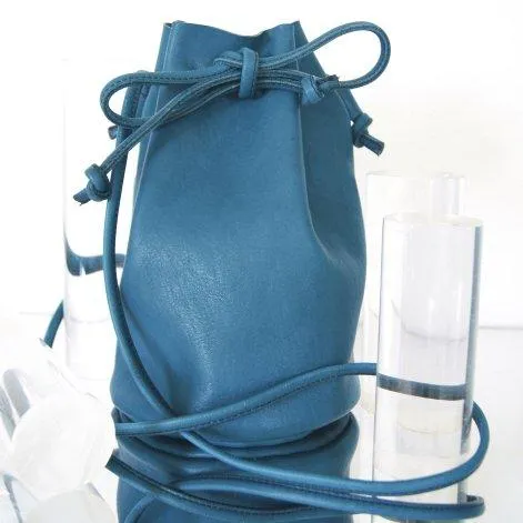 Mini Bucket Bag Color Block Petrol - Petit Mai