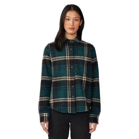 Long sleeve shirt Plusher dark marsh plaid print 376 - Mountain Hardwear