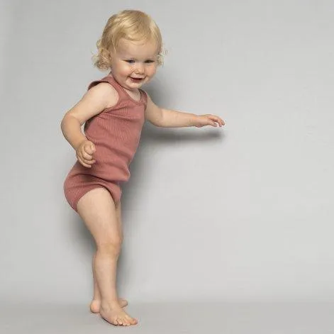 Body bébé Bornholm soie rouge antique - minimalisma