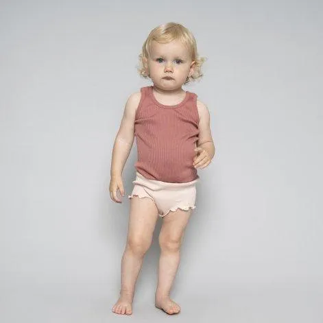Body bébé Bornholm soie rouge antique - minimalisma