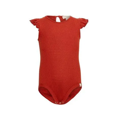 Baby bodysuit Bippi silk Poppy Red - minimalisma