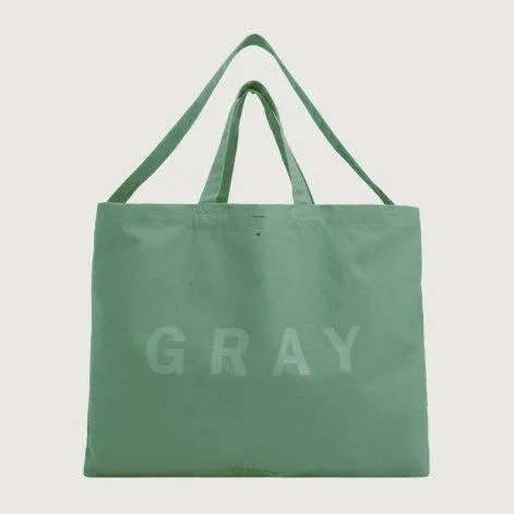 Shopper Canvas Bright Green - Gray Label