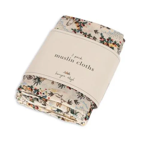 Muslin cloths Gots Mizumi 3-pack - Konges Sløjd