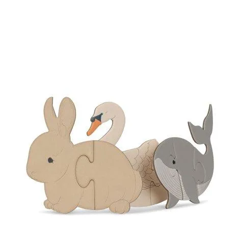 Puzzle Baby Bunny cardboard FSC Beige - Konges Sløjd