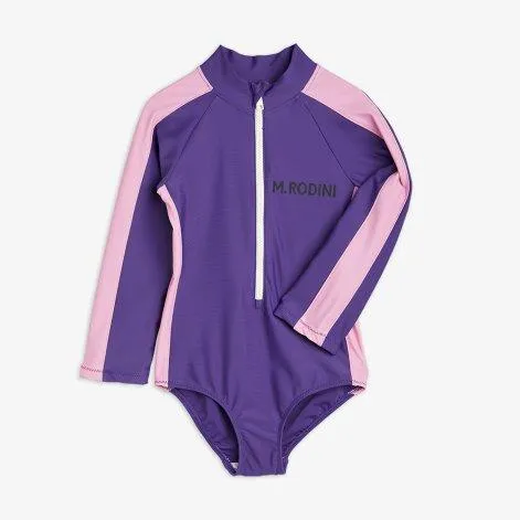 Badeanzug Stripe Purple - Mini Rodini