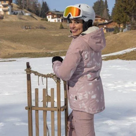 Ladies ski jacket Cosma woodrose cloud print - rukka