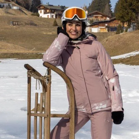 Veste de ski femme Cosma woodrose cloud print - rukka