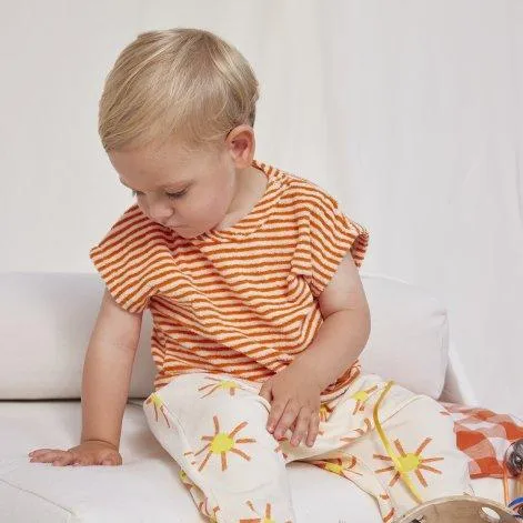 Baby T-Shirt Orange Stripes - Bobo Choses