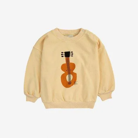 Sweat-shirt pour bébé Guitare acoustique jaune clair - Bobo Choses