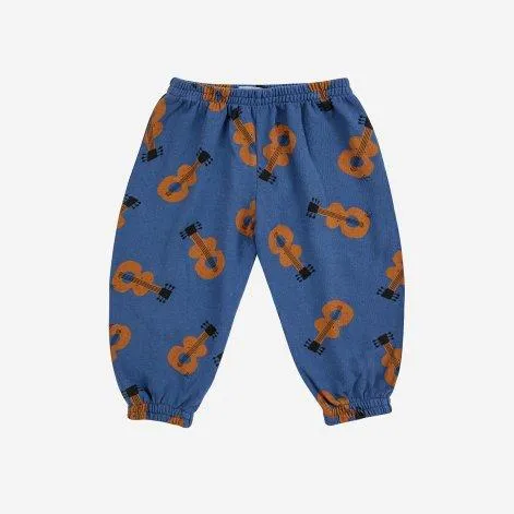 Baby Jogging Pants Acoustic Guitar All Over Navy Blue - Bobo Choses