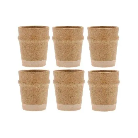 Coffee mug Evig, 6 pieces, Brown - Villa Collection