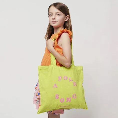 Shopping bag A Folk Song Light Green - Bobo Choses