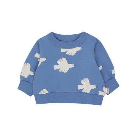 Baby Sweatshirt Doves Azure - tinycottons