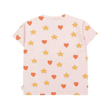 T-Shirt Hearts Stars Pastel Pink - tinycottons