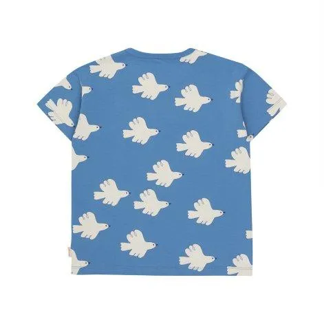 T-shirt Doves Blue - tinycottons