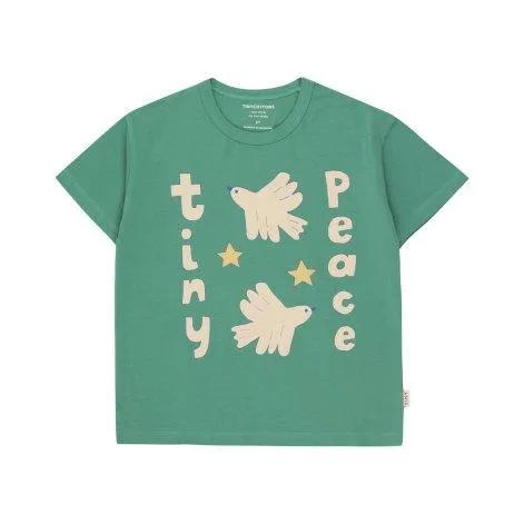 T-Shirt Tiny Peace Emerald - tinycottons