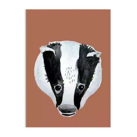 Badger postcard - nuukk