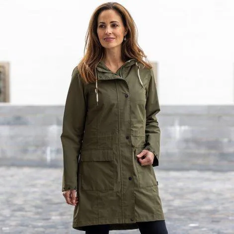 Ladies raincoat Letti ivy green - rukka