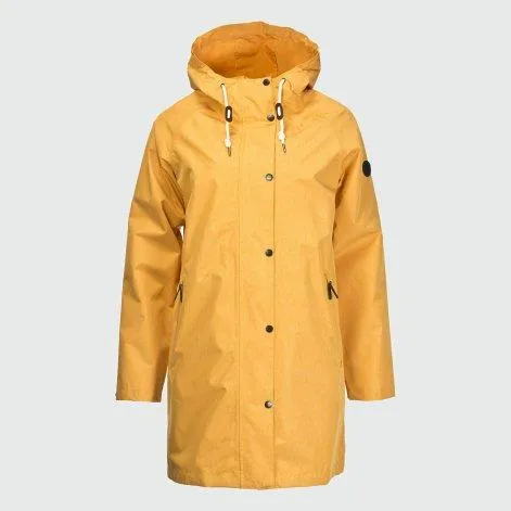 Ladies raincoat Travelcoat golden yellow mélange - rukka