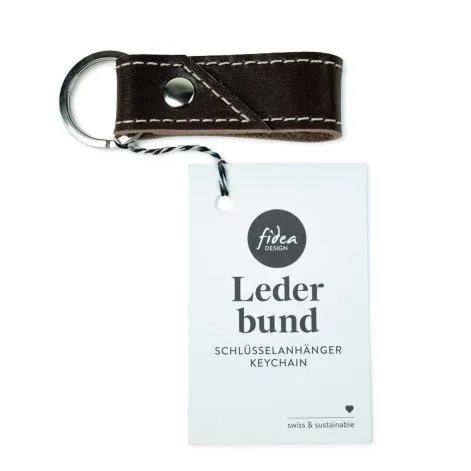 Schlüsselanhänger aus Leder Lederbund kurz - Fidea Design