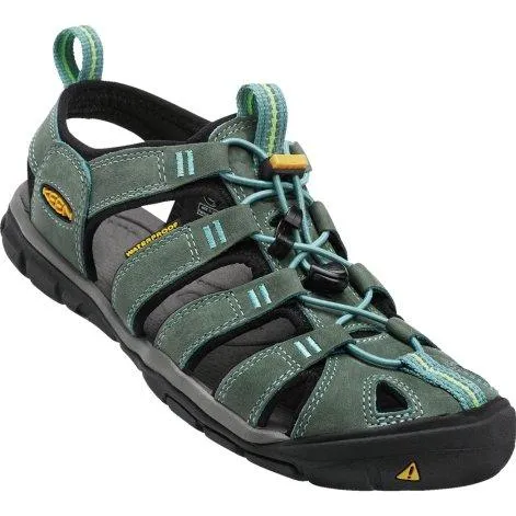 Sandales femme Clearwater CNX Leather mineral blue/yellow - Keen