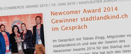 Newcomer Award:   Das grosses Interview.