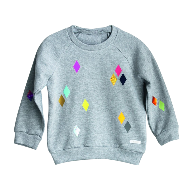 Sweatshirt Diamonds Grey