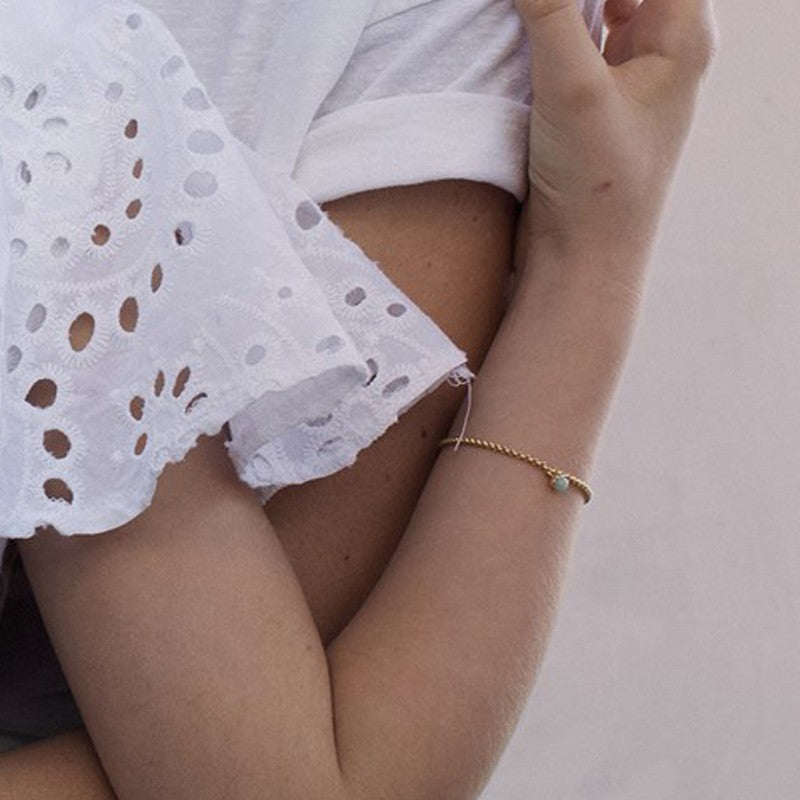 Bracelet pea gold-plated child