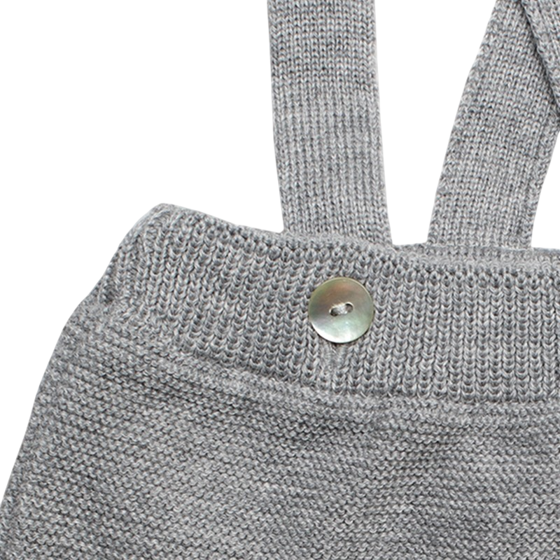 Trägerhose Merinowolle grau-mélange