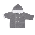Coat merino wool gray mélange