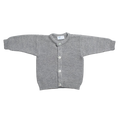 Babyjacke Merinowolle grau-mélange