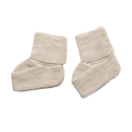 Chausson laine mérinos beige-mélange