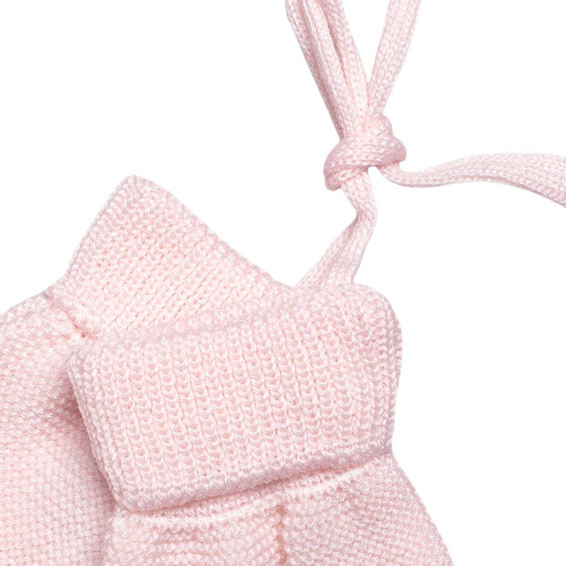 Moufles laine mérinos rose