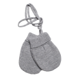 Moufles laine mérinos gris-mélange