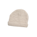 Mütze Merinowolle beige-mélange