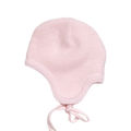 Mütze Merinowolle mit Ohren rosa