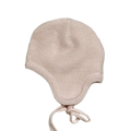 Mütze Merinowolle mit Ohren beige-mélange