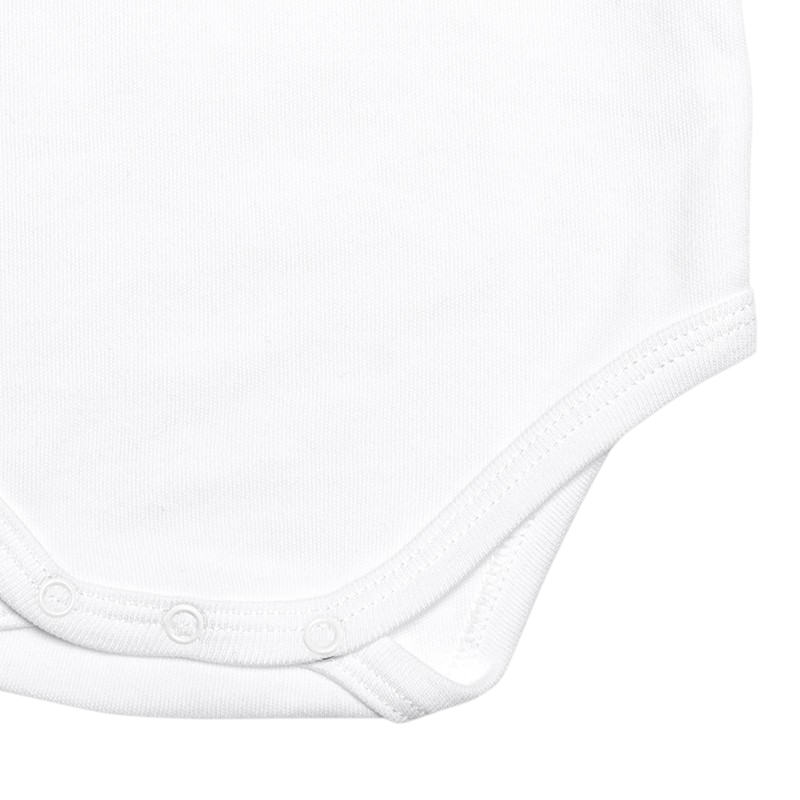 Long-sleeved body white with embroidered collar beige, brown