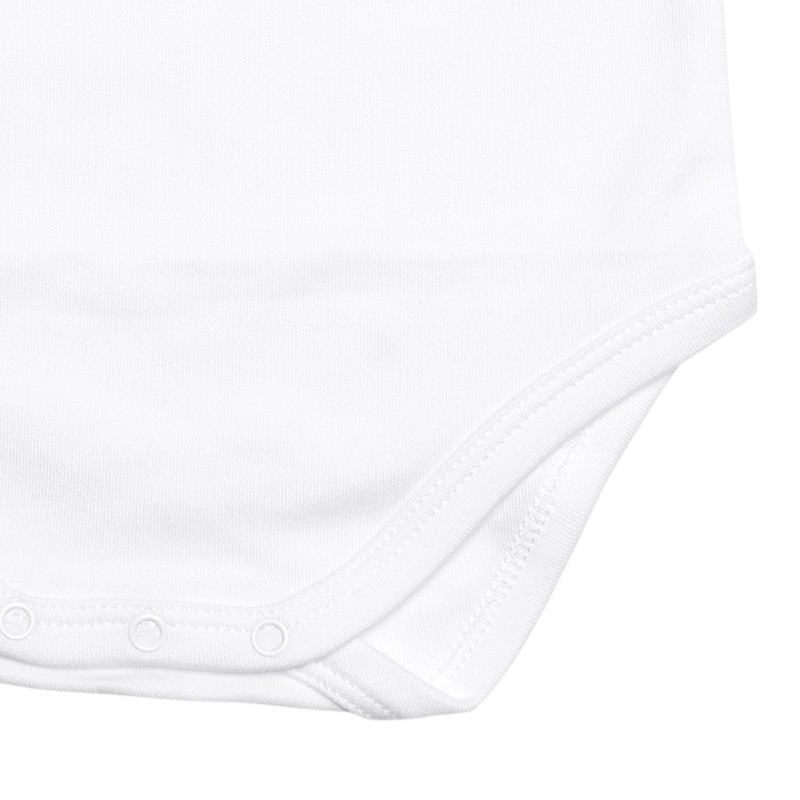Long-sleeved body white with embroidery collar gray, anthracite