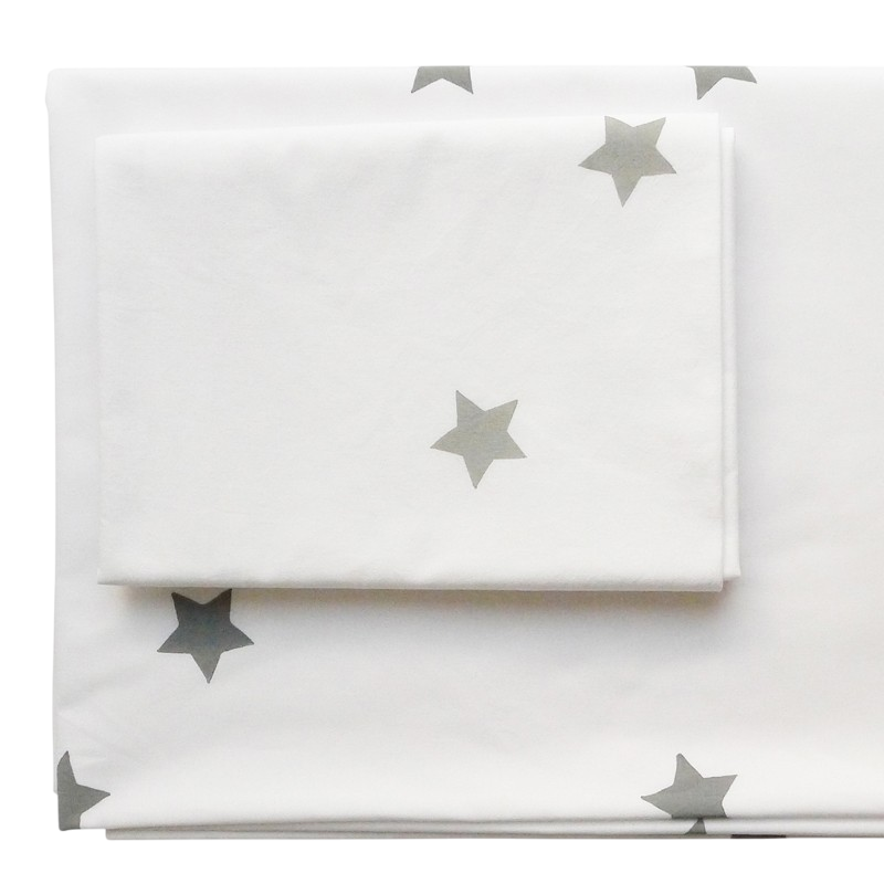 Comforter cover 90 x 120 stars gray